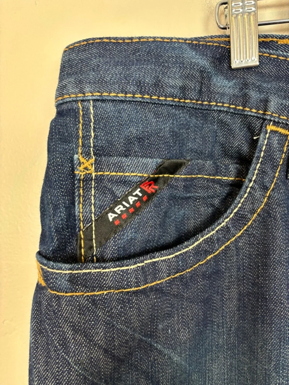 Ariat Jeans Men 38/32 Blue M4 Flame Resistant Low Rise Boot Cut Cat 2 Work Jeans